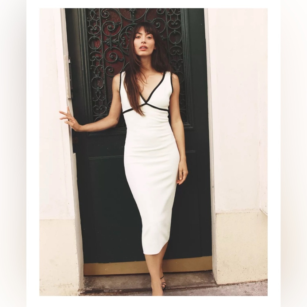 Zara contrast long dress size large